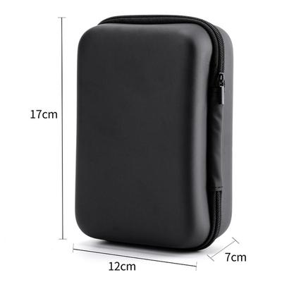 New Mini EVA Storage Box Black Portable Zipper Earphone Case Small Bag Digital Accessories