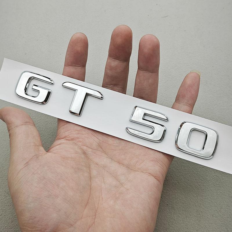 3D ABS Chromowane Litery Logo Samochodowe GT43 GT50 GT53 GT63 Odznaka Emblemat Naklejka Dla Mercedes Benz AMG Seria GT Akcesoria do Oznaczania Tyłu
