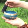 12/12,5/13 cm Tibetansk sjungande skål Läderpinne Buddhistisk sjungande skål Klubba