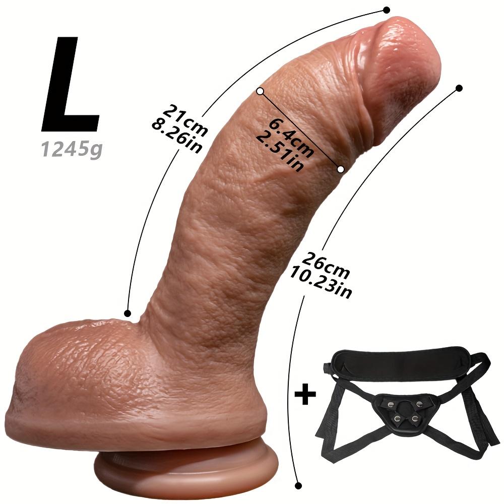 10.23 Inch Wearable Strap-On Dildo,Realistic Soft Silicone Sex Toy with Adjustable Harness,Strong Suction Cup,G-Spot & Anal Stimulator for Women