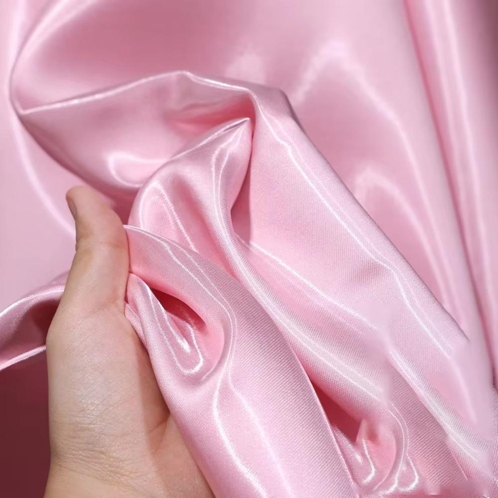 Polyester Liquid Water Satin Fabric Thickened Natural Reflective Clothing Fabric Crystal Silk Satin Wedding Dress Decorative