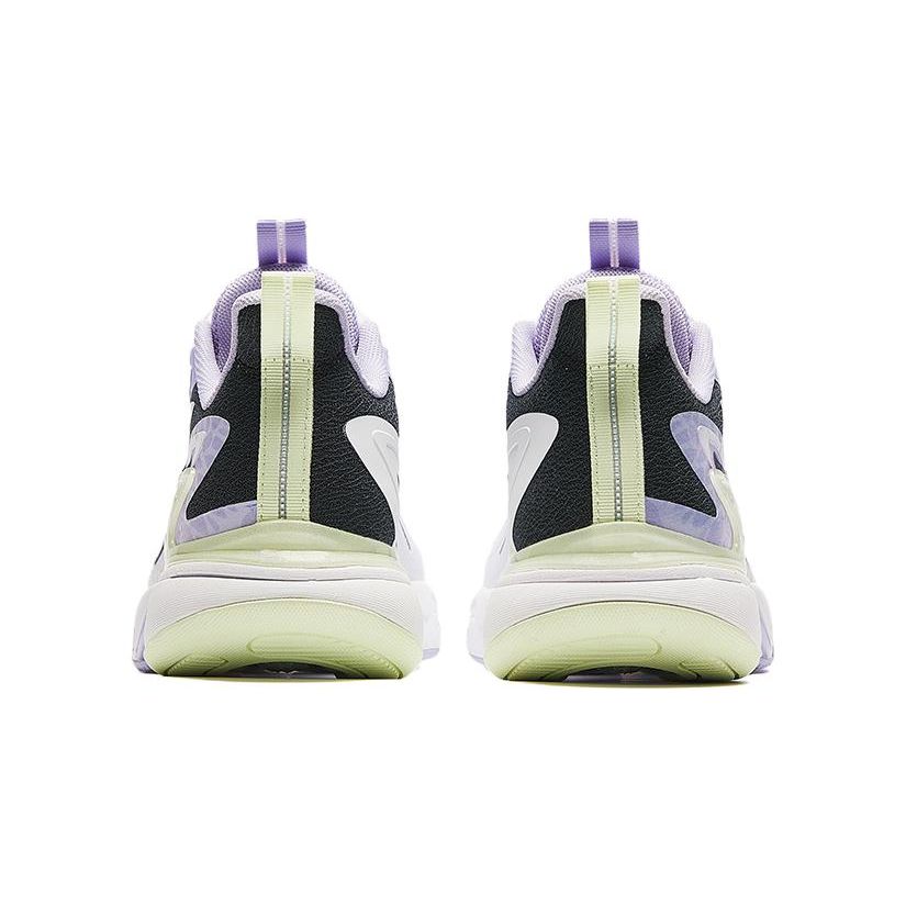 Anta Kids Versatile Comfortable Simple Non-Slip Balance Lightweight Shock Absorption Low-Top Running Shoes Kids Running Shoes White Purple 322415513-4