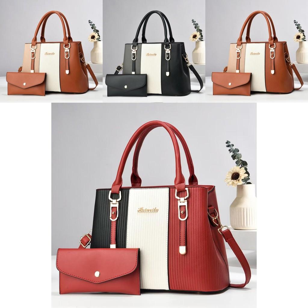 Elegante und geräumige Mutter-Kind-Tasche im modernen gestreiften Color-Blocking-Stil für Damen