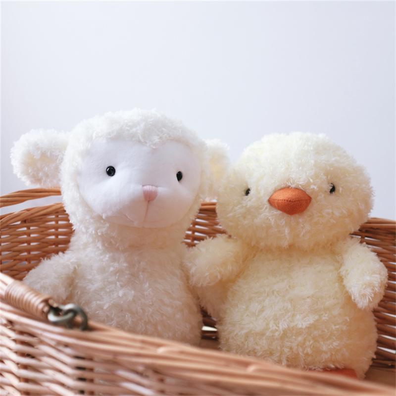 17/25cm Japanese Style Chick Rabbit Sheep Toy Stuffed Animal Pig Owl Doll Cartoon Plushies Birthday Gifts for Kids Girl Appease