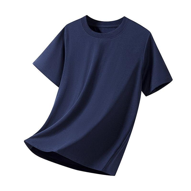 Solid Color Tshirt New Unisexs Short Sleeved Summer Loose Round Neck Comfortable Casual Solid Color Versatile
