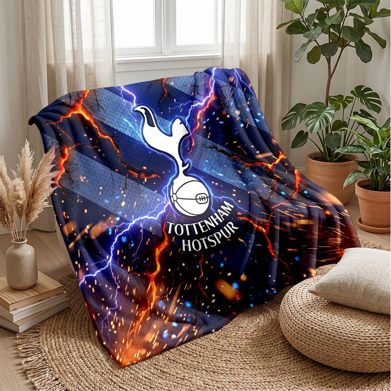 Tottenham Hotspur Theme Blanket Soft Flannel Blanket Plush Throw Blanket Cozy Sofa Bed Blanket for Home Decor