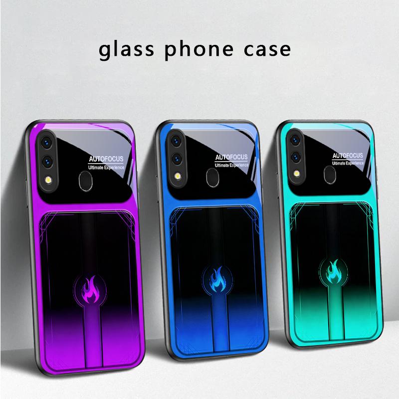 Dazzling Purple Flames For Samsung Galaxy A30 A31 A32 A33 A34 A35 A42 A30s A20 A25 A26 A51 A56 A54 A72 A73 A70 Glass Phone Case