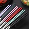 Stal nierdzewna 304 Pałeczki Lunch Zastawa stołowa Podróżne Przenośne Antypoślizgowe Pałeczki z Pudełkiem do Przechowywania Uchwyt Kuchenna Zastawa stołowa