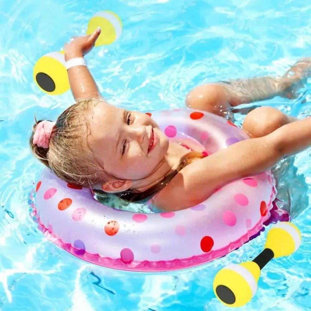 

2PCS Float Pool Aqua Dumbbells Hand Weights Aerobics Dumbbell Pool Aqua Exercise жовтий