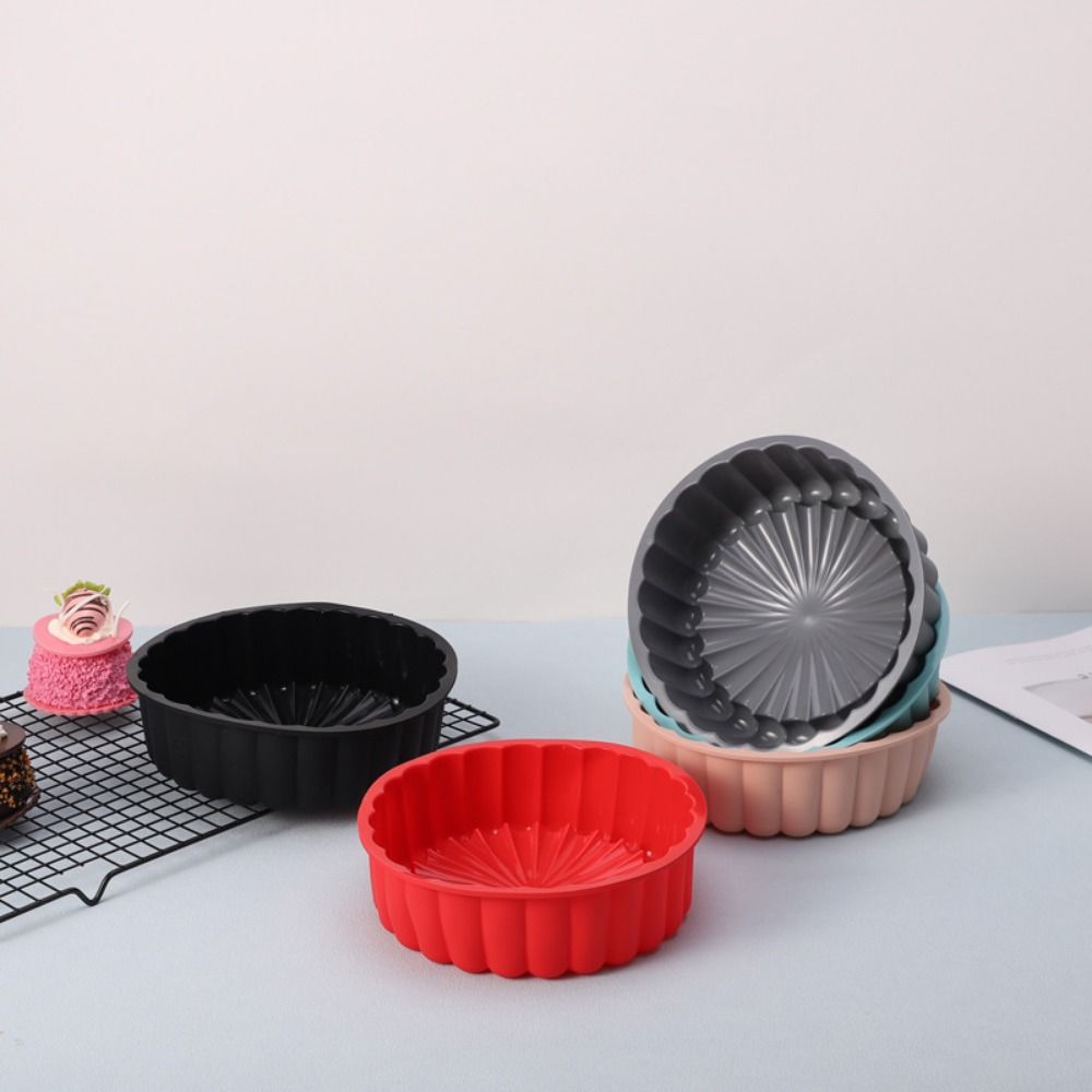 Heat Resistant Round Cake Mold Non-Stick Cake Baking Mold Silicone Cake Mold  Pastry Utensil