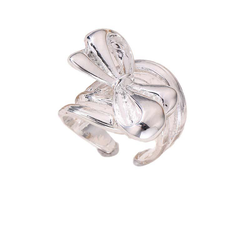 Vintage Metal Butterfly Hollow Open Rings for Women New Trendy Gold copper Color Multilayer Wide Lines Adjustable Rings Zircon