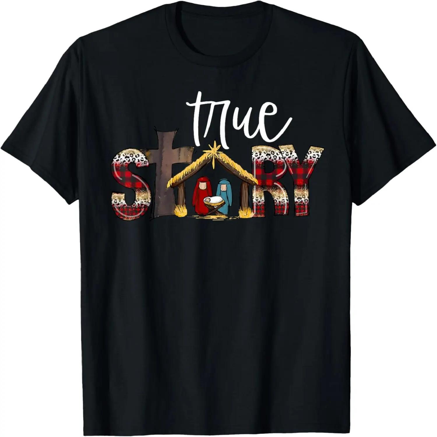 True Story Baby Jesus Bible Christian Faith Christmas Pajama T-Shirt S