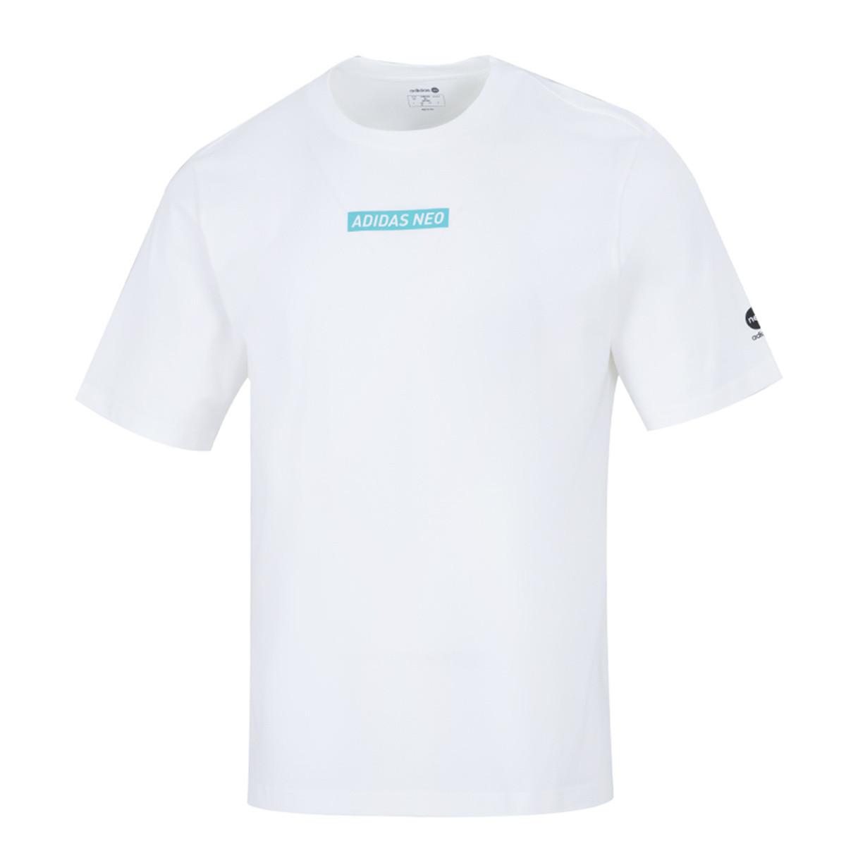 

Adidas Neo Pure Pattern Print Спортивная футболка с круглым вырезом Мужские топы Белые HC9717 L