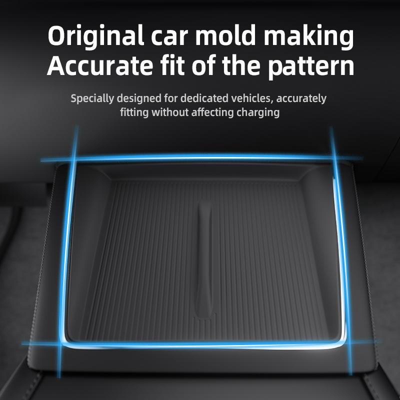 For Tesla Model Y Juniper 2025 Wireless Charging Pad Cover Silicone Anti-slip Protector Cushion Model 3 Highland Accessories
