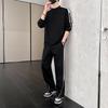 2024 Autumn Two-Piece Set: Round Neck Sweatshirt & Straight-Leg Sporty Sweatpants – Stylish and Premium Look