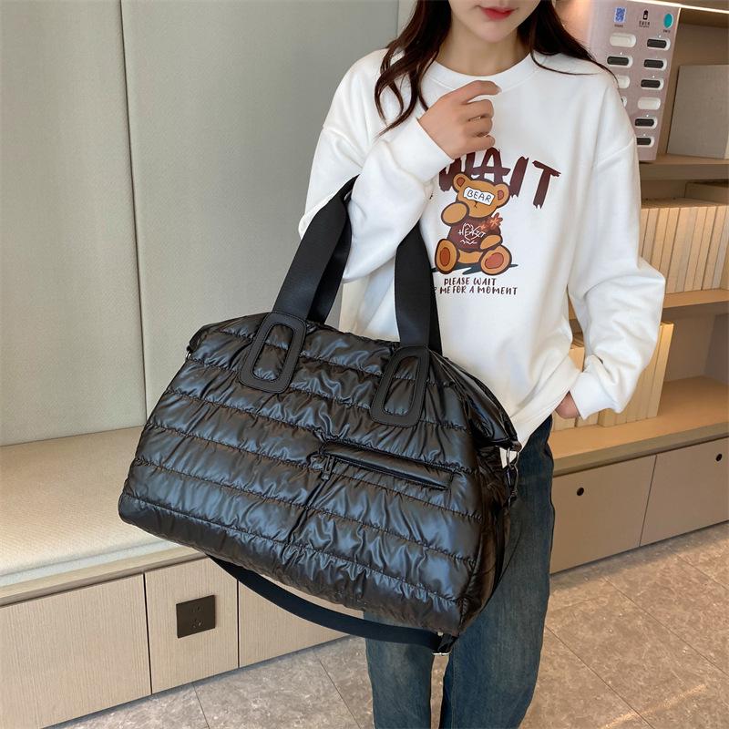 Waterproof High-Capacity Travel and Sports Bag - Unisex Shiny Design for Gym and Swimming