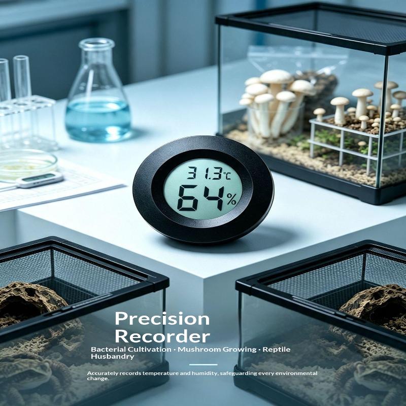 Mini vlhkoměr teploměr Fahrenheita nebo Celsia Digitální LCD monitor Vnitřní místnost Kulatý měřič vlhkosti teploty