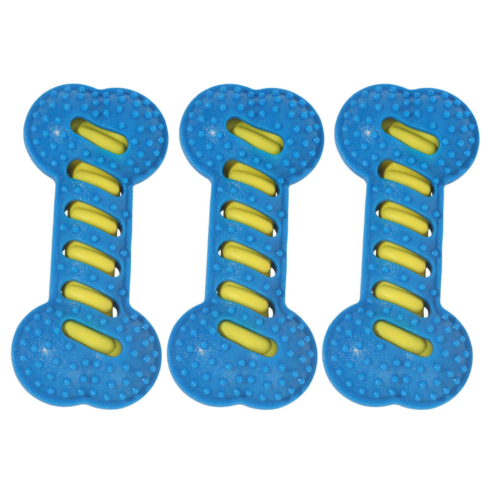 

3Pcs Dog Dental Toy Squeaky Bones Interactive Massage Toothbrush Dog Toy Textured Teething Bone Puppy Chew Toy
