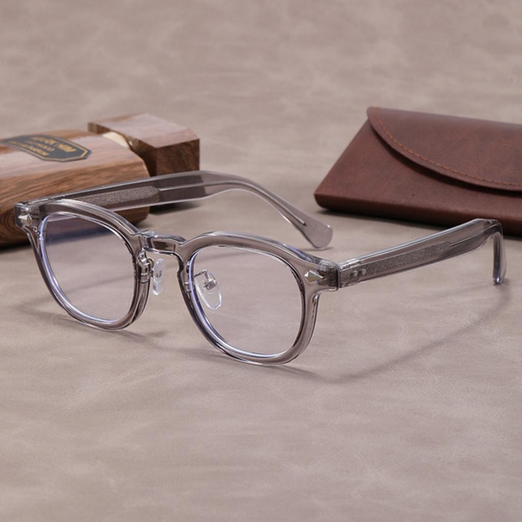 Fashion Gradient Round Frame Flat Light Mirror Unisex Retro Tortoise Shell Square Designer Eyewear for Men Women