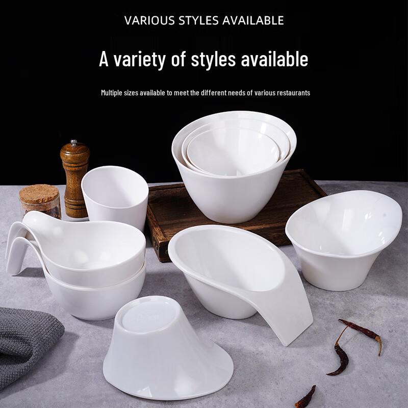 Slanted Melamine Buffet Serving Bowl