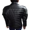 Noora Men'S Genuine Lambsk Black Leather Quilted Style Puffer Jacket | Men's Black Real Leather Quilted Slim Fit Motorcycle Jacket Gift For Him