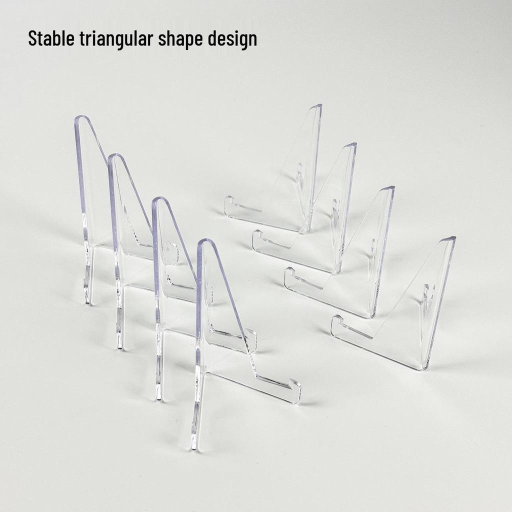 35PT Triangle Card Stand: Acrylic Game Card Display and Storage Base