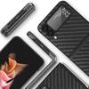 Carbon Fiber Case For Samsung Galaxy Z Flip 3 4 5g Case Ultra Thin Real Carbon Fiber Back Cover Capa For Samsung Z Flip 3 Fundas