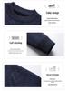 Men's Autumn/Winter Fleece-Lined Sweater for Middle-Aged & Elderly - Warm, Thick, Round Neck Design