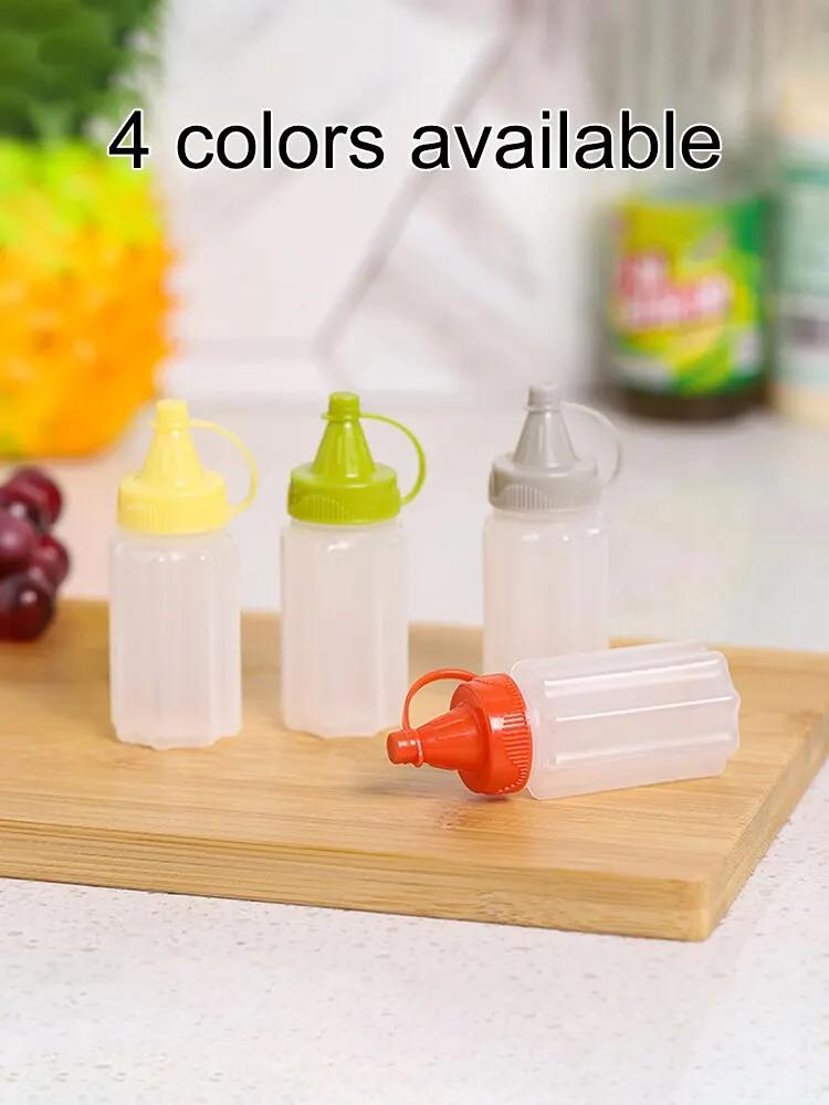 4PCS Kitchen Household Sauce Vinegar Squeeze Bottle Portable Outdoor Barbecue Picnic Feast Bottle Kitchen Accessories Small Tool