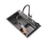 RiFENG 304 Stainless Steel Nano Embossed Single Bowl Kitchen Sink