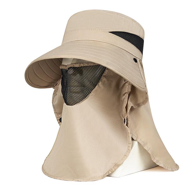 

ZHENYUEQI Sun Protection Bucket Hat with Face Mask One Size