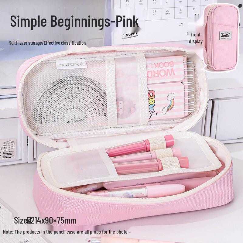 Large Capacity Blue Transparent Ita Pencil Case - Stylish and Functional for Students