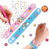 3 Stück Kinder DIY Diamantmalerei Armband Punkt Diamant Aufkleber Armband Klatschkreis Spielzeug Kreatives Geburtstagsgeschenk