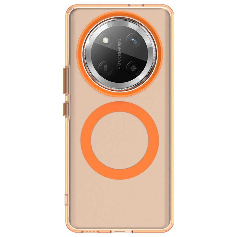 For Honor X9C Case Cover Honor X9C Capa Back Transparent Wireless Charging Annular Magnetic Matte Clear Fundas Huawei Honor X9C