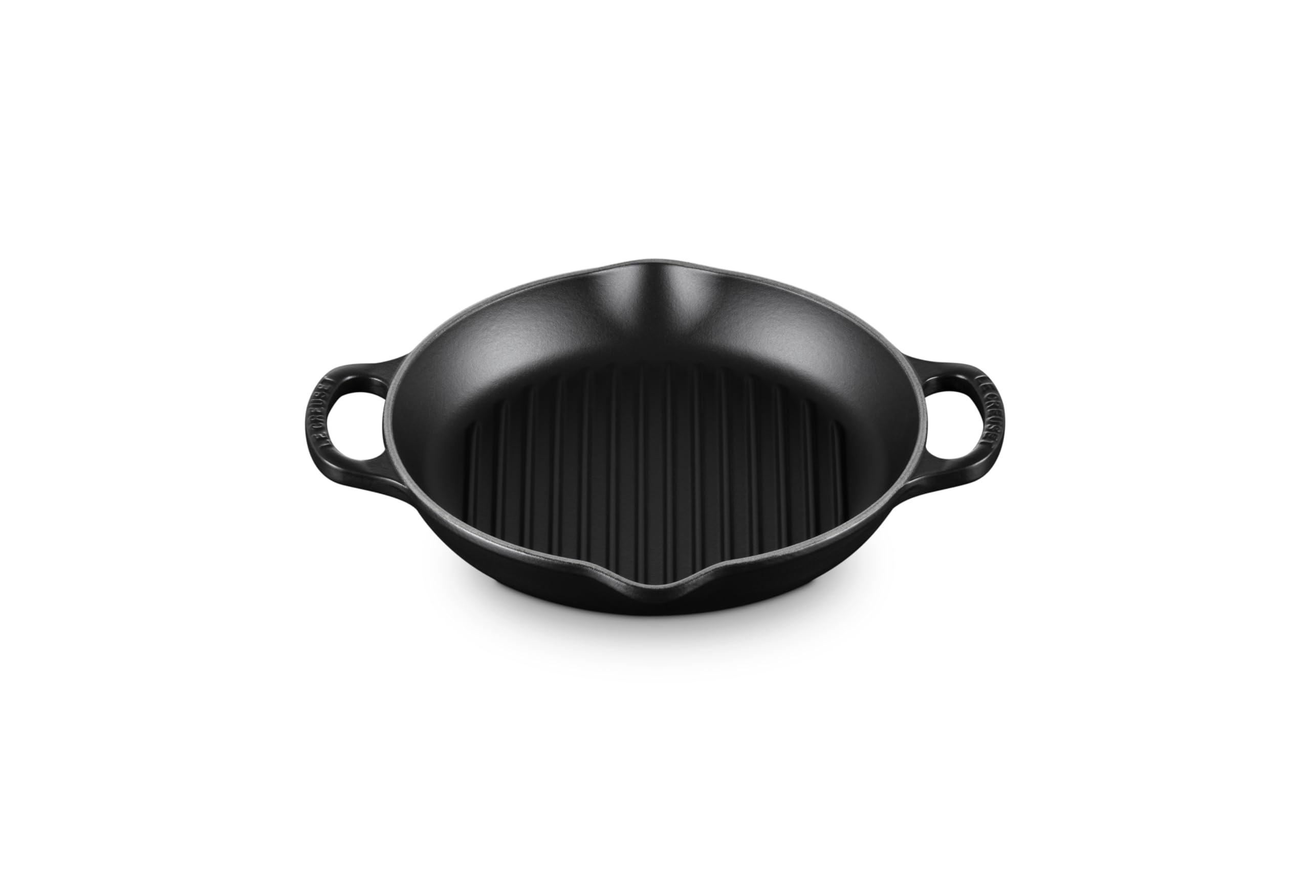 

Le Creuset Signature Deep Round Grill Cast Iron Enamel 25 Matte Gas and Induction Oven Compatible Japanese Pot, cm, Black, [Official Product]