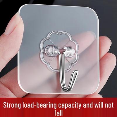 No-Drill Adhesive Hooks: Traceless Hanging Solution for Frames and More, with Load-Bearing Male-Female Buckle Design.