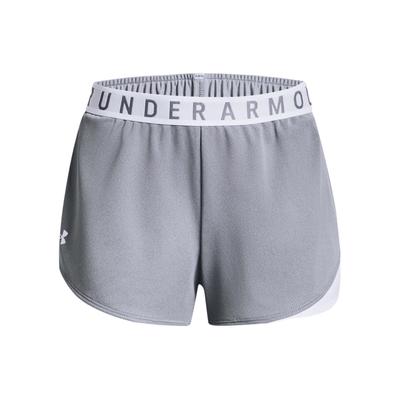 Play Up 3.0 Color Block Buchstaben-Print High Waist Casual Shorts Damen Shorts Rauchgrau 1344552-055