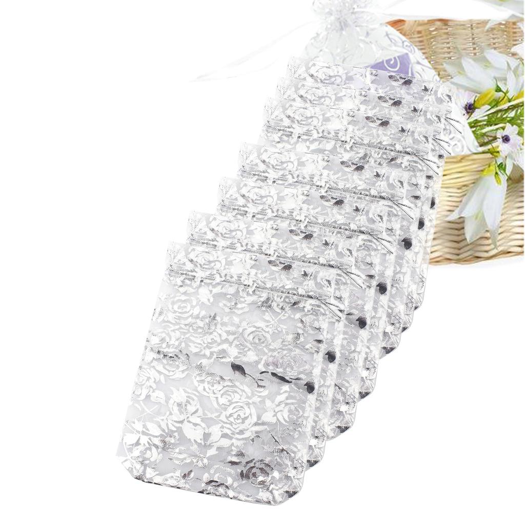 100PCS Bolsas de Organza Bolsas para Joyas Bolsas de Malla Pequeñas con Cordón Bolsas de Regalo Tarjetas para Collares Bolsas de Regalo Bolsas de Favor para Fiesta de Boda Bolsas de Muestra para Dulces