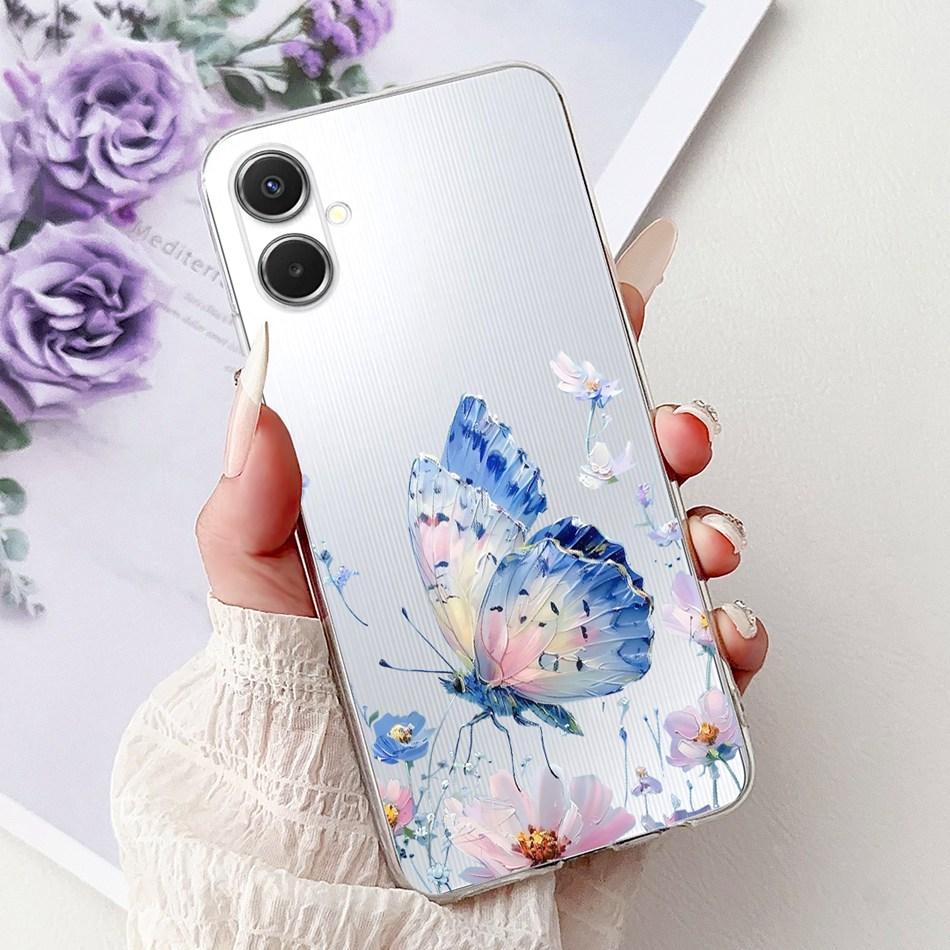 For Samsung Galaxy A07 2025 Elegant Floral Butterfly Phone Case For Samsung A07 SM-A075F Soft Silicone TPU Cases