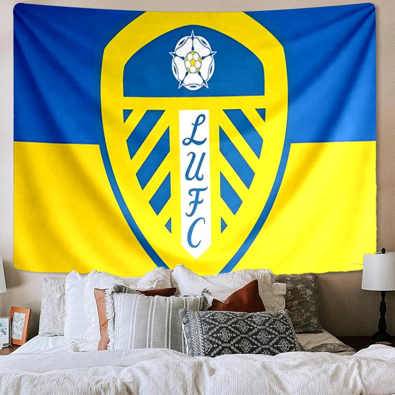 Tapisserie Legacy Leeds United Crest pour Salle de Jeux, Accessoires pour Chambre à Coucher, Salon, Dortoir Décoration Murale Cadeaux d'Anniversaire pour Fans