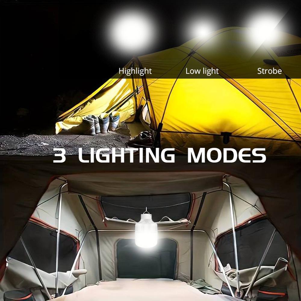 LED Light Bulb USB Rechargeable Hanging Tent Light Portable Emergency Lantern Outdoor Light Bulb For Camping/Garden/BBQ/Outage