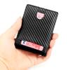 Men's Carbon Fiber Pattern RFID Short Wallet with Front Pocket Dollar Clip