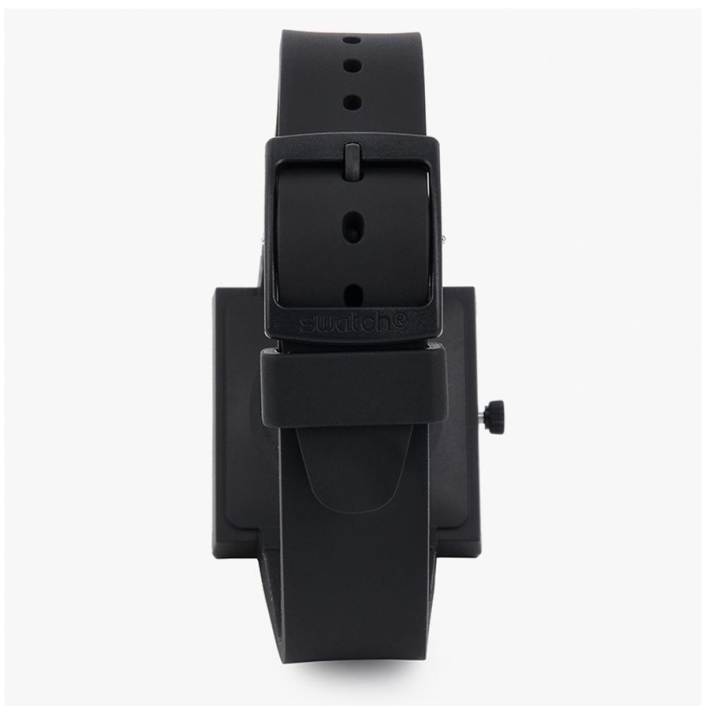 Swatch So34b701 What If Blackagain Public Urethane Watch