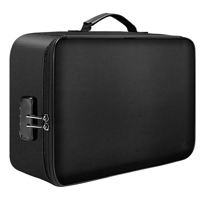 Fireproof Multi-Layered Document Storage Bag Large-Capacity Design Multi-Functional Box For Home And Certificate Use чёрный 7350₽