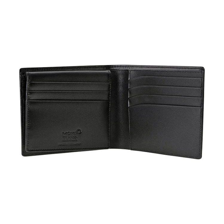Montblanc Meisterstück Series Logo 14 Card Slot Smooth Leather Card Holder Wallet Men Wallet Black MB14095