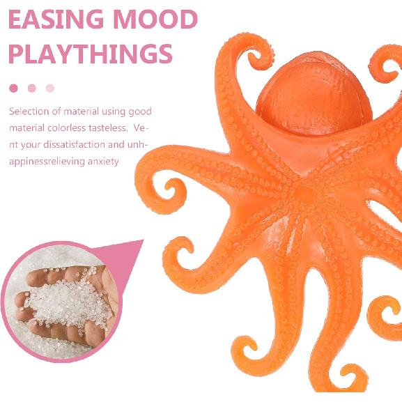 Mochi Animals Soft Squeeze Toys Lifelike Octopus Shape Novelty Press Stress Toy Accessories Cartoon Animal Vent for Ornament Adorable Vent Toys
