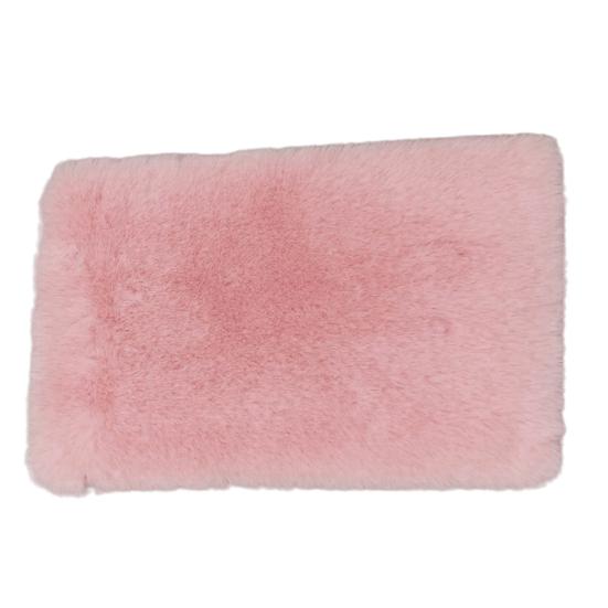 

Миниатюрный ковер Пушистый Взаимодействие родителей и детей Легкий Мини-одеяло для кукольного домика Игрушка для развлечения S Square розовый