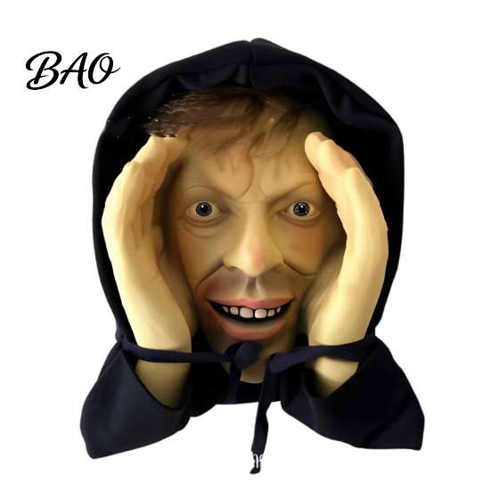 Halloween Prank Props Creepy Window Mask, Realistic Scare Prop for Glass Scary Decals Surfaces, Face Hanging Decoration Spooky Haunted House