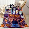 Bluey Halloween Night Personalized Name Blanket Lightweight Customizable Blanket Soft Warm Cozy Suitable for Livingroom Couch Chair Sofa
