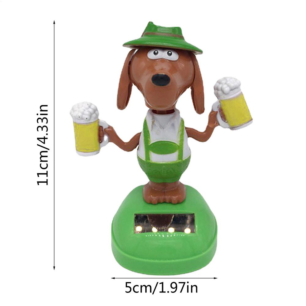 

Solar Powered Dancing Dog Car Decoration Bobble Head Toy Solar Dashboard Doll Decoration Cute Dog Swinging Animated Dancer Toy